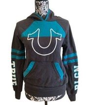 NEW True Religion Hoodie NWOT Stripes Casual Sporty Athletic Colorblock Buddha