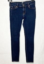 7 For All Mankind Jeans Womens Size 27 The Skinny Low Rise Denim Stretch 27x28