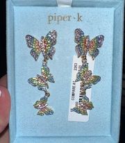 K Rainbow Butterfly Earrings