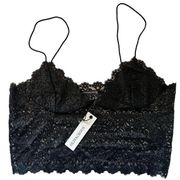 Olivaceous black strappy lace bralette Size Large NWT