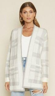 DAYDREAM PLAID POCKETED KNIT CARDIGAN BOUTIQUE