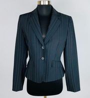 Antonio Melani Black Pinstripe Blazer Jacket 4