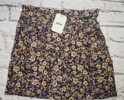 Elodie Womens Medium Skirt Floral Mini Side Cut Out Side Zip Cottagecore Boho