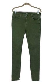 Old Navy  Womens Olive Green Mid-Rise Stretch Super Skinny Jeans Size 8