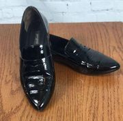 Paul Green Black Patent Leather PointedToe Loafers Size 5.5