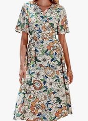 NWT Cupshe Floral Wrap Dress