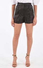 Alexander McQueen pleated black shorts