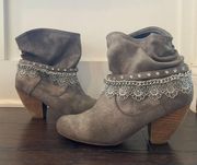 gray heeled boots