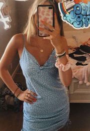 la hearts blue dress