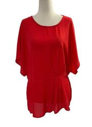 Zac & Rachel Red Women's Blouse Size Large | 25-31