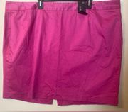 New NWT Lane Bryant Hot Pink Pencil Straight Skirt Vented Size 28