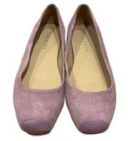 TALBOTS | Lavender Suede Ballet Flats w/ Cap Toe | Size 6