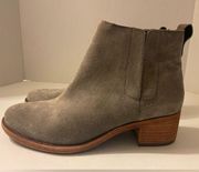 Kork-Ease Mindo Grey Suede Leather Pull On Ankle Booties NWOT- 7M