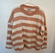 FRNCH Paris Nadiege Perforated Knit Striped Sweater