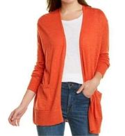 Madewell Kent women’s orange open front cardigan with pockets size S.