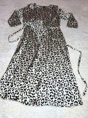 NWOT Zara‎ Cheetah Print Womens Robe Size Small