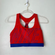 Nike Dri-Fit Bright Red & Blue Logo Sports Bra M