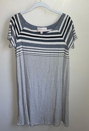 striped mini t-shirt dress