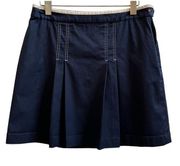 Brooks Brothers Pro Sport Navy Blue Pleated  Mini Skirt Size 8/M