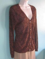 Classiques Vintage Brown Knit Cardigan Size M