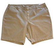 NWT ~ LANE BRYANT Tan Khaki BERMUDA Shorts ~ Women's Plus Size 26