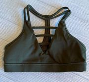 Active Olive Green Grid Sports Bra Size Small