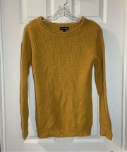 Ambiance Apparel Mustard Yellow Scoop Neck Pullover Sweater size Large
