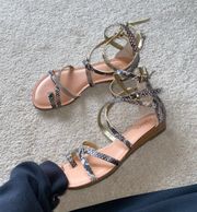 Snakeprint Gladiator Sandal