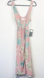 PRIVACY PLEASE Dress Wilson Dress Pink Floral Midi Tropical Revolve Small S NWT