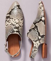 Gee Wawa for Anthropologie snakeskin Slingback flats sz 6