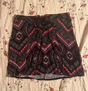 Aztec Print Mini Skirt