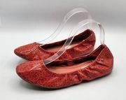 Simply Vera Wang Ballet Flats Womens Red Flat Shoe Size 7.5