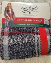 Woolrich Cozy Blanket Wrap OSFM Plaid Luxe Softness New