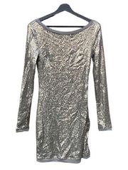 Hyfve Hyfve Hyfve women's medium sequins silver dress