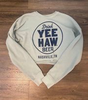 YeeHaw Beer Cropped Sweatshirt 