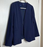 Adrienne Vittadini Navy Bluee Blazer Size Large