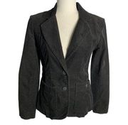 Bitten Sarah Jessica Parker Corduroy Jacket M Black Buttons Pockets Unlined