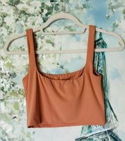 Meshki tan crop top size small