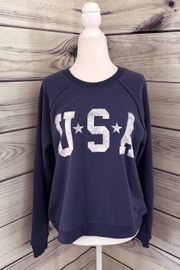 4th of July USA Blue Crewneck Sweatshirt