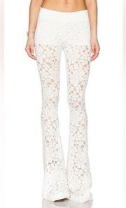 Show Me‎ Tour MuMu White Lace Bam Bam Bells Pants Flared Size Small