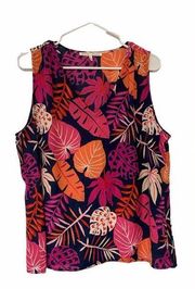 Violet & Claire Women Sleeveless Blouse Camisoles  Blue Red Floral Size XL