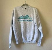 Vintage Colorado printed mountain grey sweatshirt size xl