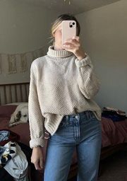 Chunky knit turtle neck sweater