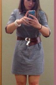 Gray Mossimo 3/4 Sleeve Dress