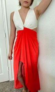 Sexy Vacation Dress High Low Cut Out 