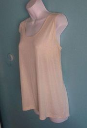 Chicos Travelers 3 Size XL Ivory Sparkle Tank Top