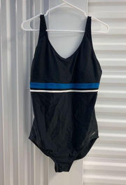 Women's Black Empire Splice One Piece Swimsuit Variety in Size XL