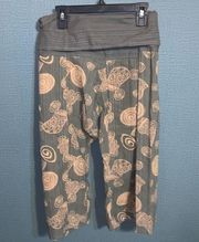 Grey Drum Pattern Thai Fisherman Yoga Wide Leg Comfy Hippy Boho Crop Pants