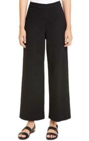 St. John Sport Black Wide Leg Wool Ankle Pants M