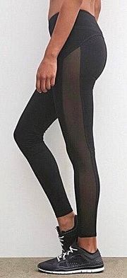 Forever 21 Black Side Mesh Panel Leggings